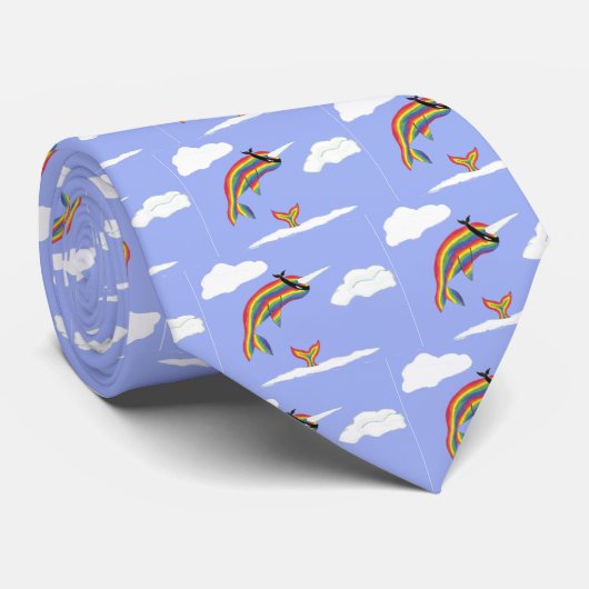 飛ぶ虹の忍者Narwhal ネクタイ (ロール)