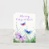 飛ぶ蝶のクリスマスカード カード (裏面)