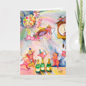 飛ぶ豚の新年のカード シーズンカード (正面)