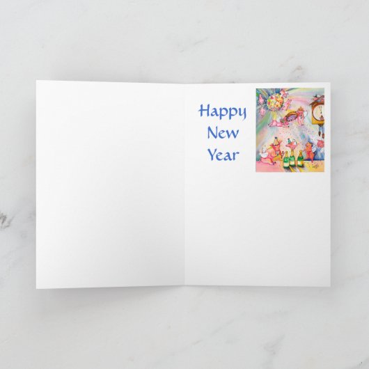 飛ぶ豚の新年のカード シーズンカード (内部)