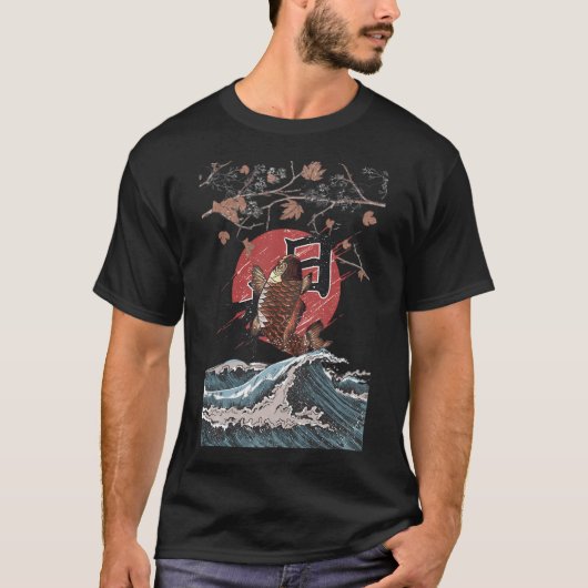 飛ぶ錦鯉 Tシャツ (正面)