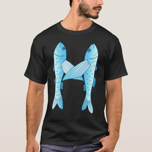 飛ぶ魚の芸術 Tシャツ (正面)