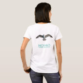 飛ぶ鳥と書道 Tシャツ (裏面フル)