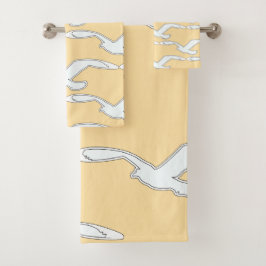 飛ぶ鳥のホームデコレーション　クリーム バスタオルセット