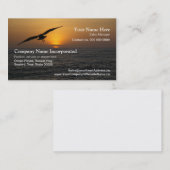 飛ぶ鳥の日没の名刺 名刺 (正面/裏面)