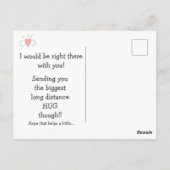 飛べたらなぁ… ロングディスタンスハグ 応援メッセージ ポストカード (裏面)