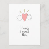 飛べたらなぁ… ロングディスタンスハグ 応援メッセージ ポストカード (正面)