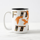 飛べば死にます ツートーンマグカップ (左)