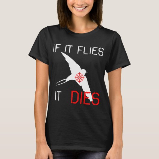 飛べば死ぬ Tシャツ (正面)