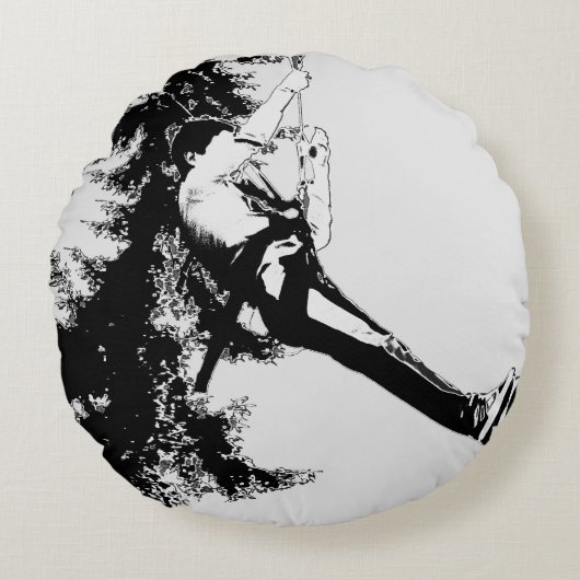 飛べよ！- Ziplining 走 ラウンドクッション (正面)