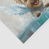 飛べるヨーキ―の子犬 羽根付き AU9 デコパージュ 薄葉紙 (詳細)