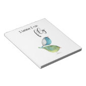 「飛べ信じる」メモ帳 ノートパッド (アングル)