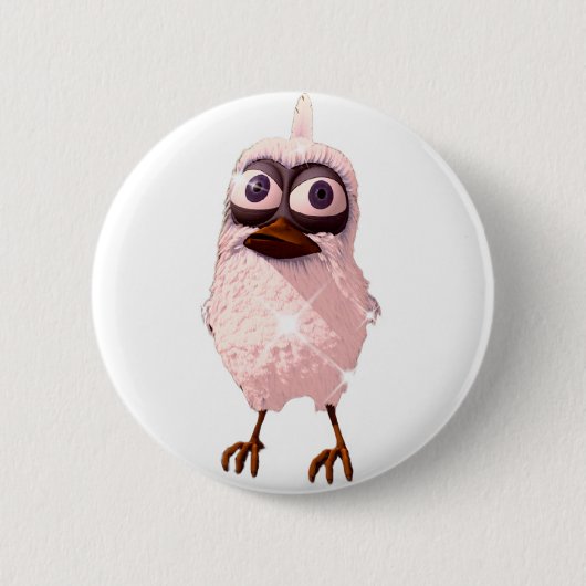 飛ぼうとす遠くにる 缶バッジ (正面)