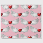 飛んだハートの包装紙 ラッピングペーパー (フラット)