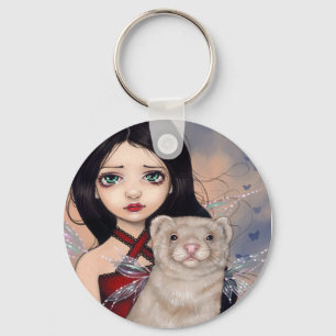 "飛んだフェレット" Keychain キーホルダー