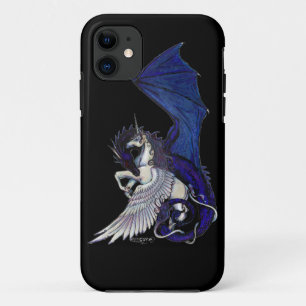 飛んだユニコーンおよびドラゴン iPhone 11 ケース