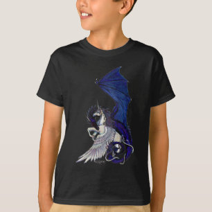 飛んだユニコーンおよびドラゴン Tシャツ