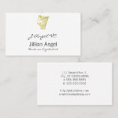 飛んだ天使のハープの胴のオーナメント 名刺 (正面/裏面)