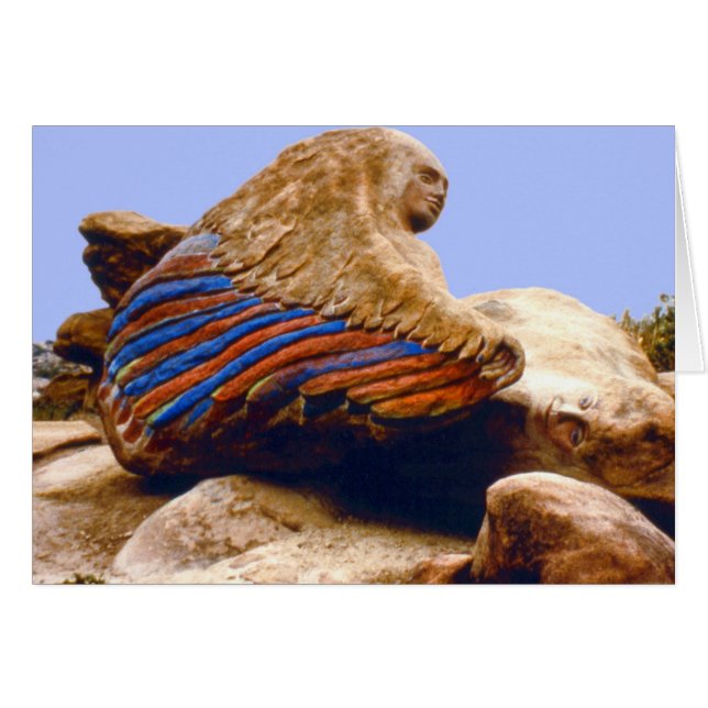 飛んだ女性か横たわる人1/Foldedカード (正面横)