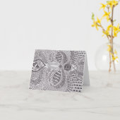 飛んだ女性 カード (黄色い花)