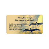 飛んだ遠くに!ペリ飛んでいるカン新しい住所 ラベル (正面)