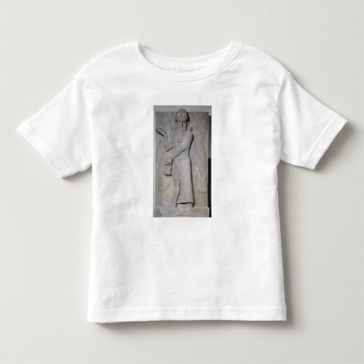 飛んだ魔神を描写するレリーフ、浮き彫り トドラーTシャツ (正面)