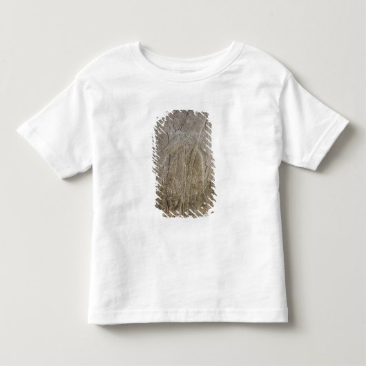 飛んだ魔神を描写するレリーフ、浮き彫り トドラーTシャツ (正面)