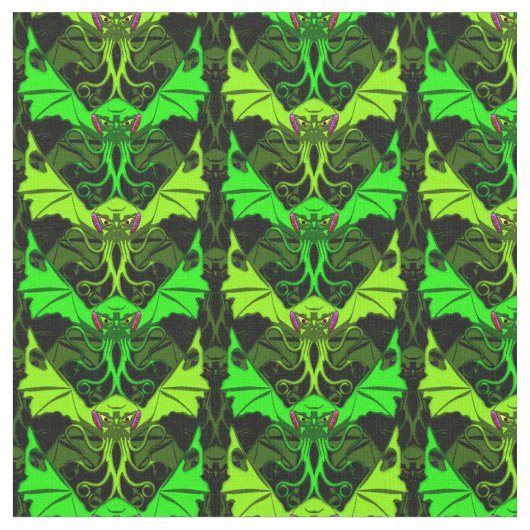 飛んだCthulhu ファブリック (クローズアップ)