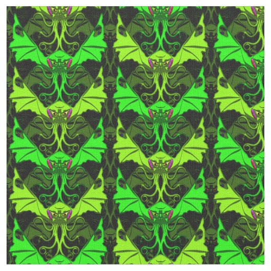 飛んだCthulhu ファブリック (クローズアップ)
