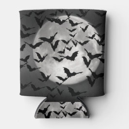 飛んでいるこうもりと満月 缶クーラー