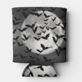 飛んでいるこうもりと満月 缶クーラー (裏面)