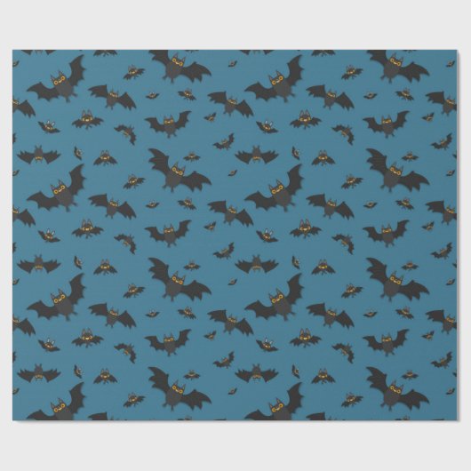 飛んでいるこうもりのシームレスなパターン ラッピングペーパー (フラット)