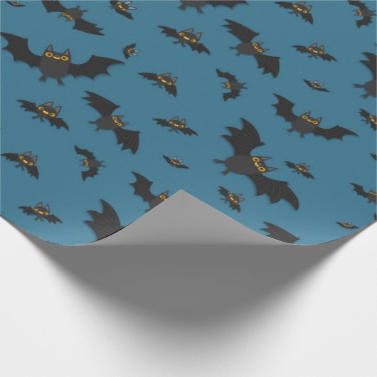 飛んでいるこうもりのシームレスなパターン ラッピングペーパー (角)