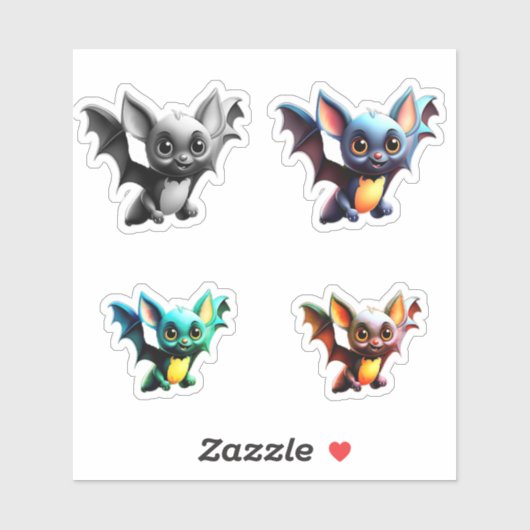 飛んでいるこうもりカスタムカットビニル シール (シート)