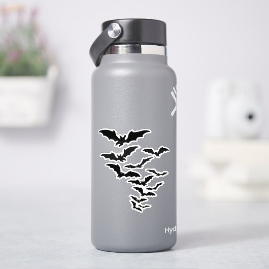 飛んでいるこうもりコロニーのシルエット シール (HydroFlask)