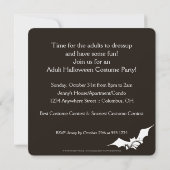 飛んでいるこうもりハローウィンパーティ招待状3 招待状 (裏面)