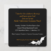 飛んでいるこうもりハローウィンパーティ招待状 招待状 (裏面)