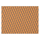 飛んでいるこうもりブラックオレンジハッピーハローウィンプリント テーブルクロス (正面(横))