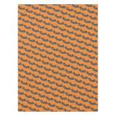 飛んでいるこうもりブラックオレンジハッピーハローウィンプリント テーブルクロス (正面)