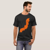 飛んでいるこうもり動揺して Tシャツ (正面フル)