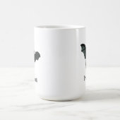 飛んでいるこうもり-カスタム文字 コーヒーマグカップ (中央)