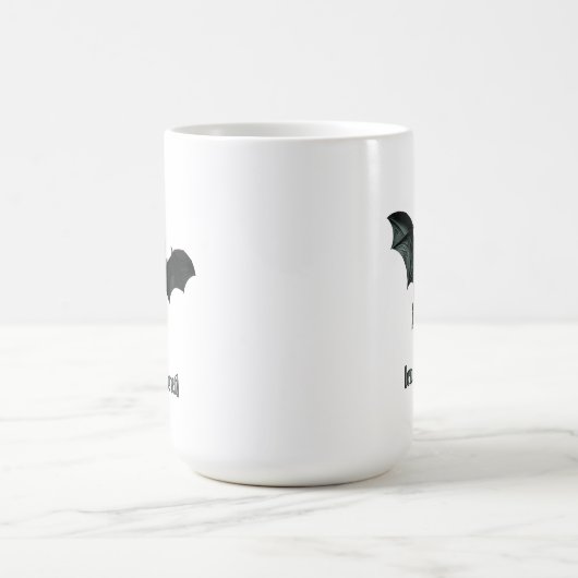飛んでいるこうもり-カスタム文字 コーヒーマグカップ (中央)