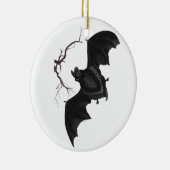 飛んでいるこうもり，ゴシッ伝統的ク，死んだ木，自然 セラミックオーナメント (右)