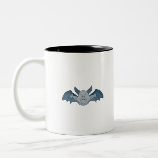 飛んでいるこうもり ツートーンマグカップ (左)