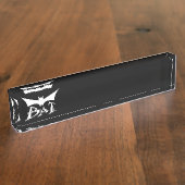 飛んでいるこうもり デスクネームプレート (側面)