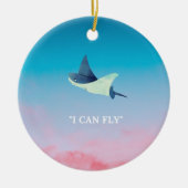 飛んでいるせん断セラミックオーナメント セラミックオーナメント (正面)
