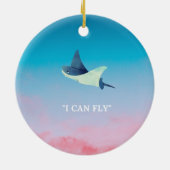 飛んでいるせん断セラミックオーナメント セラミックオーナメント (裏面)