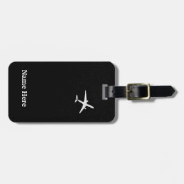 飛んでいるで遠くにな/ジェット機の飛行機/パイロットのギフト ラゲッジタグ