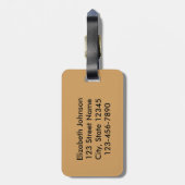 飛んでいるで黒いこうもり ラゲッジタグ (裏面縦)