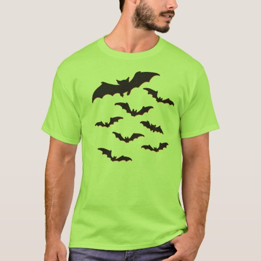 飛んでいるなこうもり Tシャツ (正面)